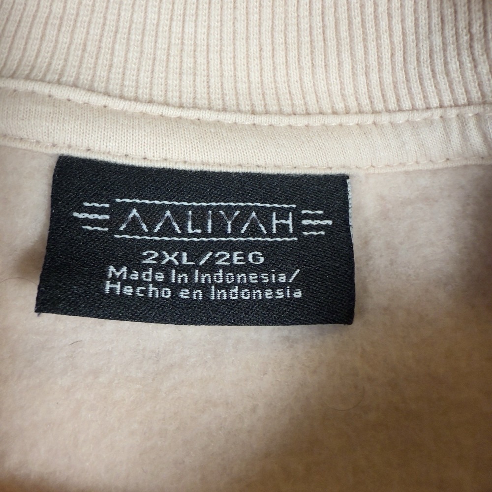 AALIYAH Branded Women's Medium Pink‎ Oversized Crop Graphic Sweatshirt 2XL - Picture 6 of 6